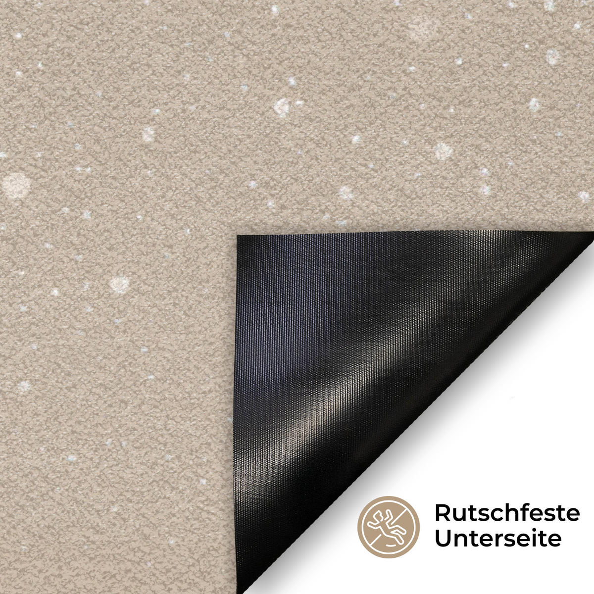 FUSSMATTE Wichtel - Weihnachten - Schnee - Zipfelmützen 90x60 cm - Beige, Kunststoff (90/0.4cm) - MuchoWow