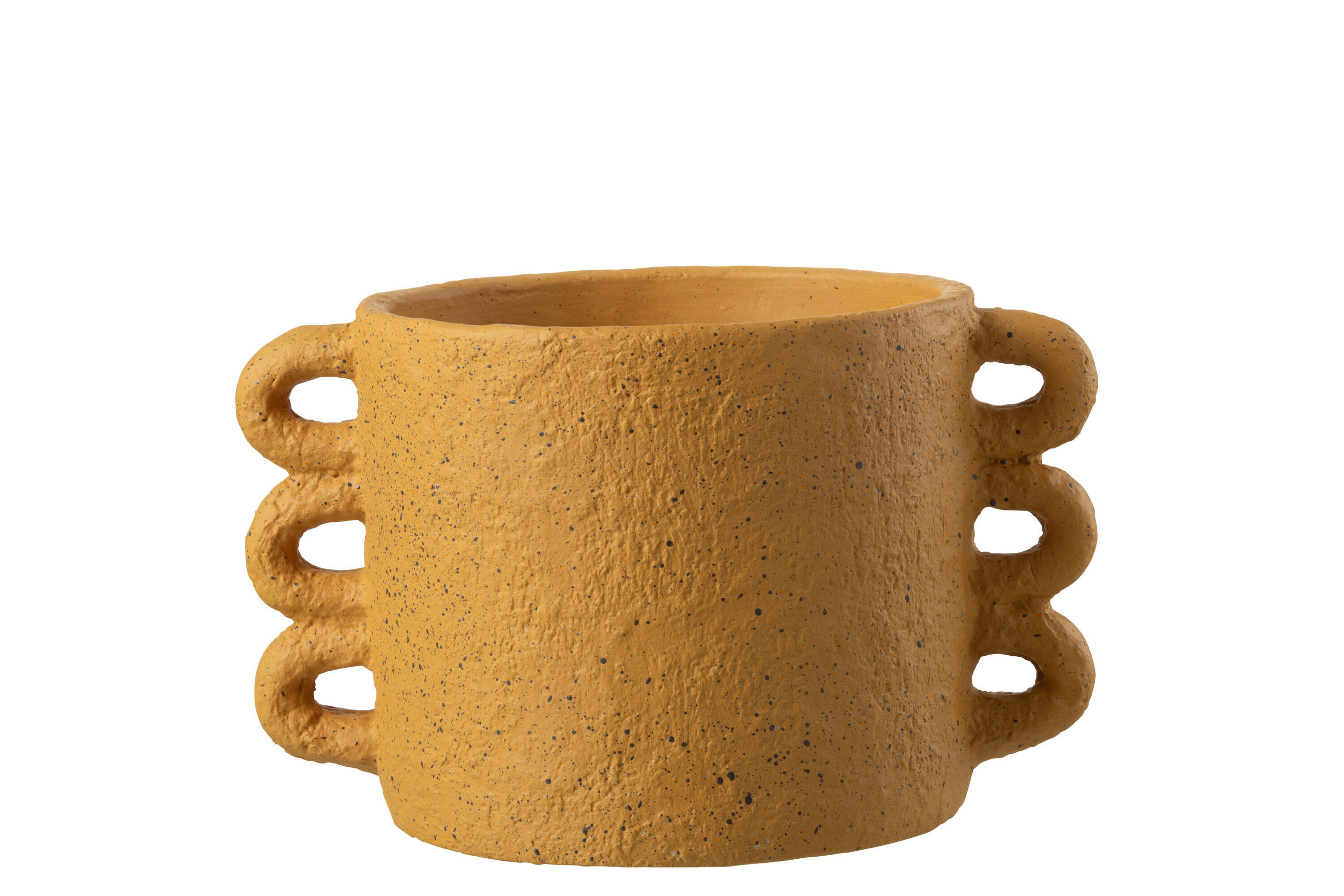 BLUMENTOPF ZENIA - Zement - Gelb - L - Ø 23 cm - Gelb, Stein (23/20cm) - J-Line