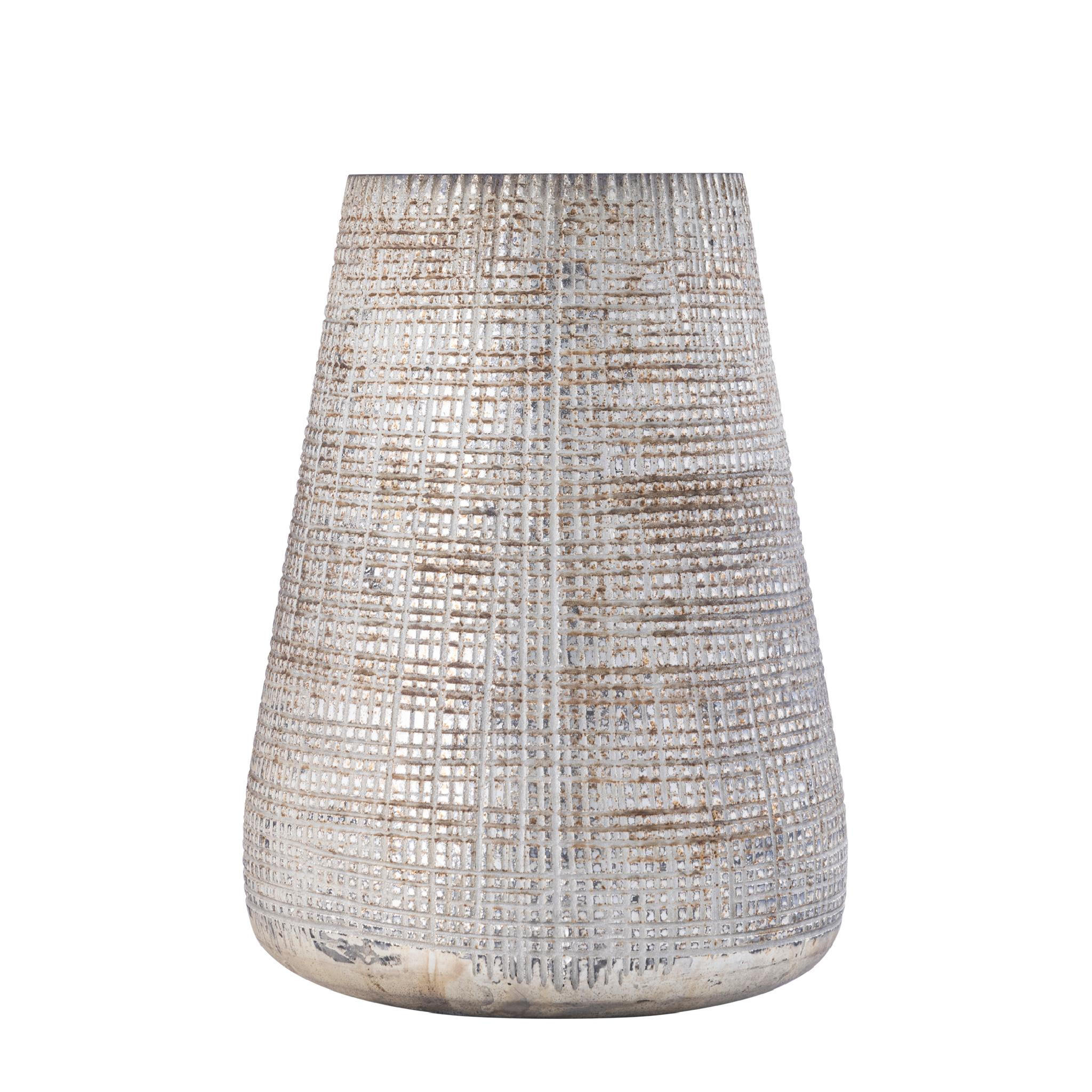 WINDLICHT Damin Beige 19/19/25cm - Beige, Glas (19/25/19cm) - PTMD Collection