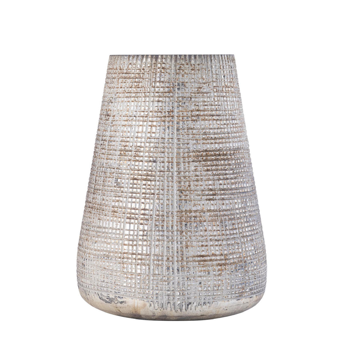 WINDLICHT Damin Beige 19/19/25cm - Beige, Glas (19/25/19cm) - PTMD Collection