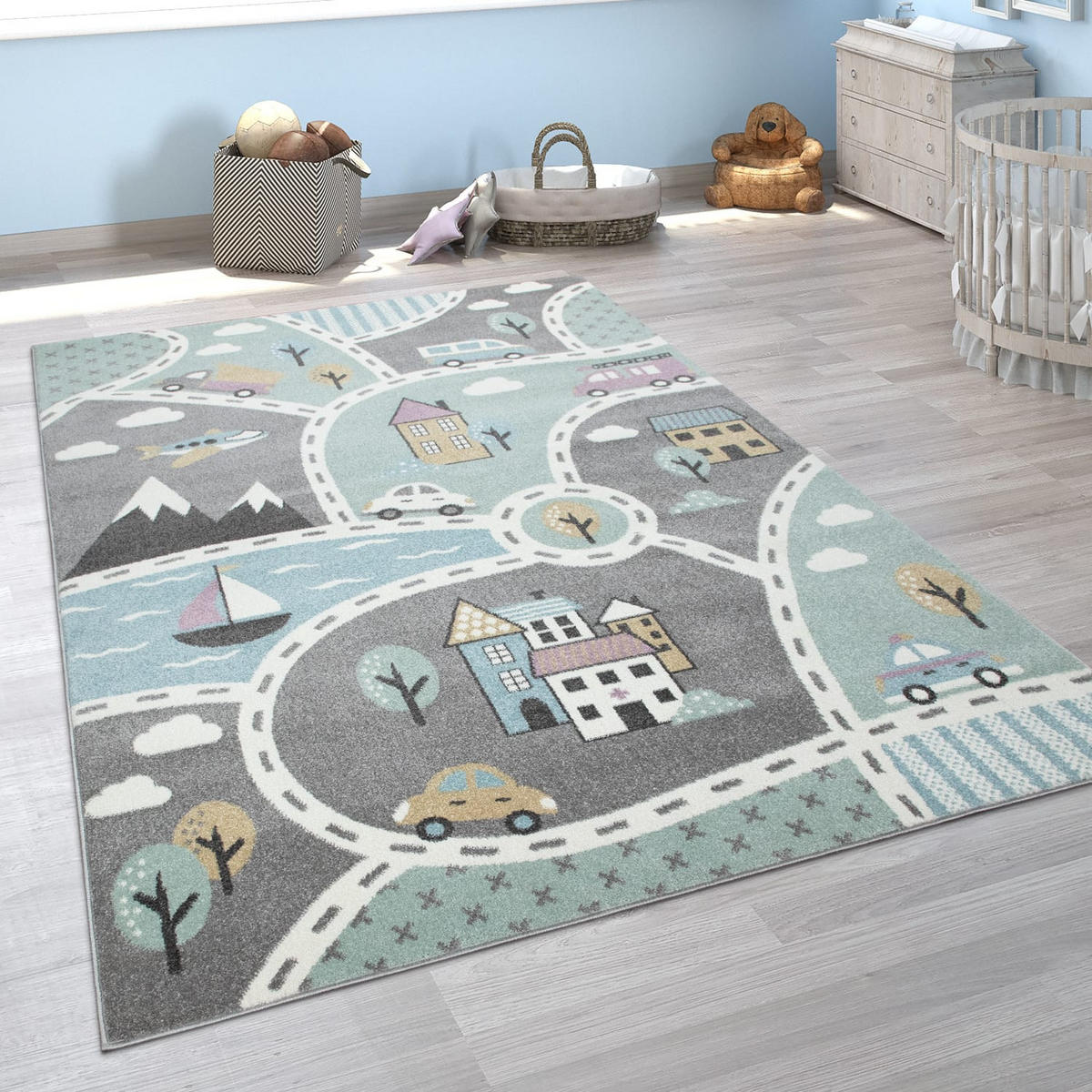KINDERTEPPICH 80/150 cm Capri 318 - Grün, Kunststoff (80/150cm) - Paco Home