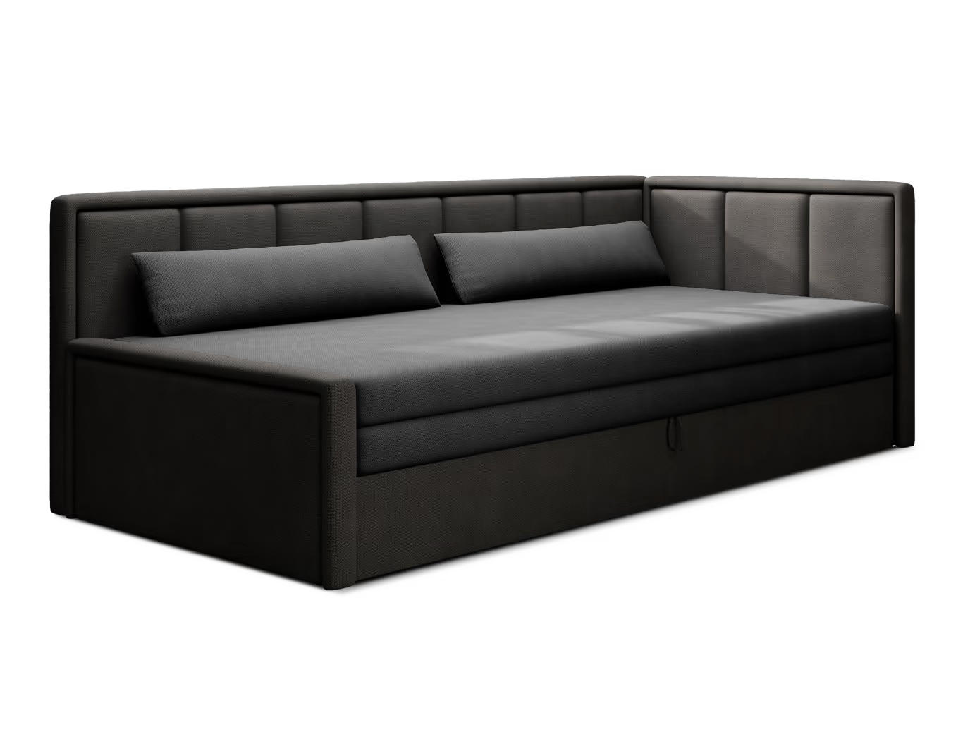 SCHLAFSOFA FULGEO mit Schlaffunktion & Bettkasten – Modernes 3-Sitzer Sofa, Liegefläche 200 x 150 cm - Grau, Kunststoff (214/82/77cm) - Wohnideebilder