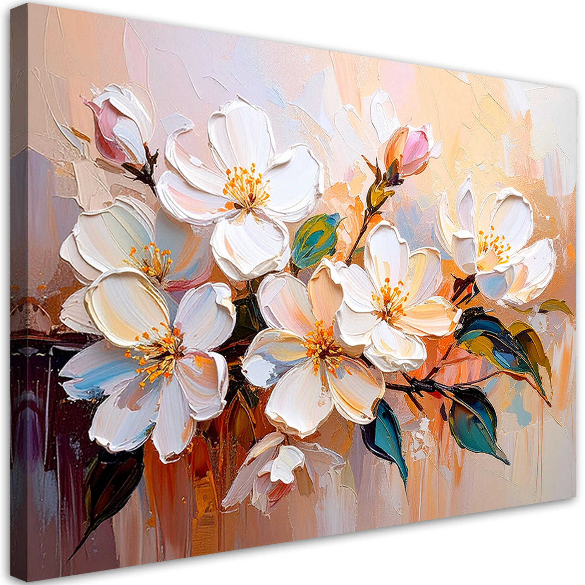 Feeby Leinwandbild Beige 120x80 cm