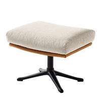 HOCKER mit Kreuzfuß - Cognac/Schwarz, Textil (54/41/41cm) - home24