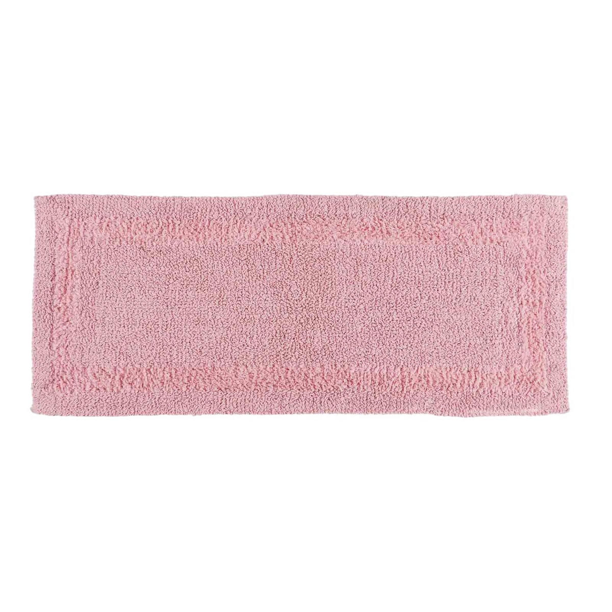 BADEMATTE 40/100 cm, 100% Baumwolle, wendbar - Rosa, Textil (40/100cm) - Homescapes