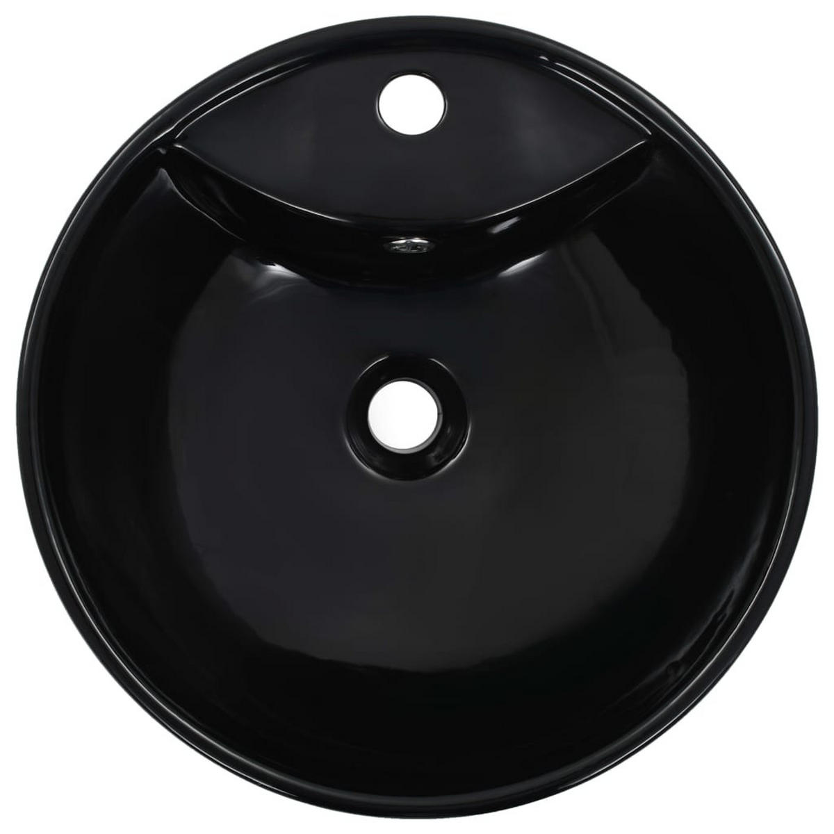WASCHBECKEN Laird 46.5/46.5/18 cm - Schwarz, Keramik (46.5/18/46.5cm) - Nettlife