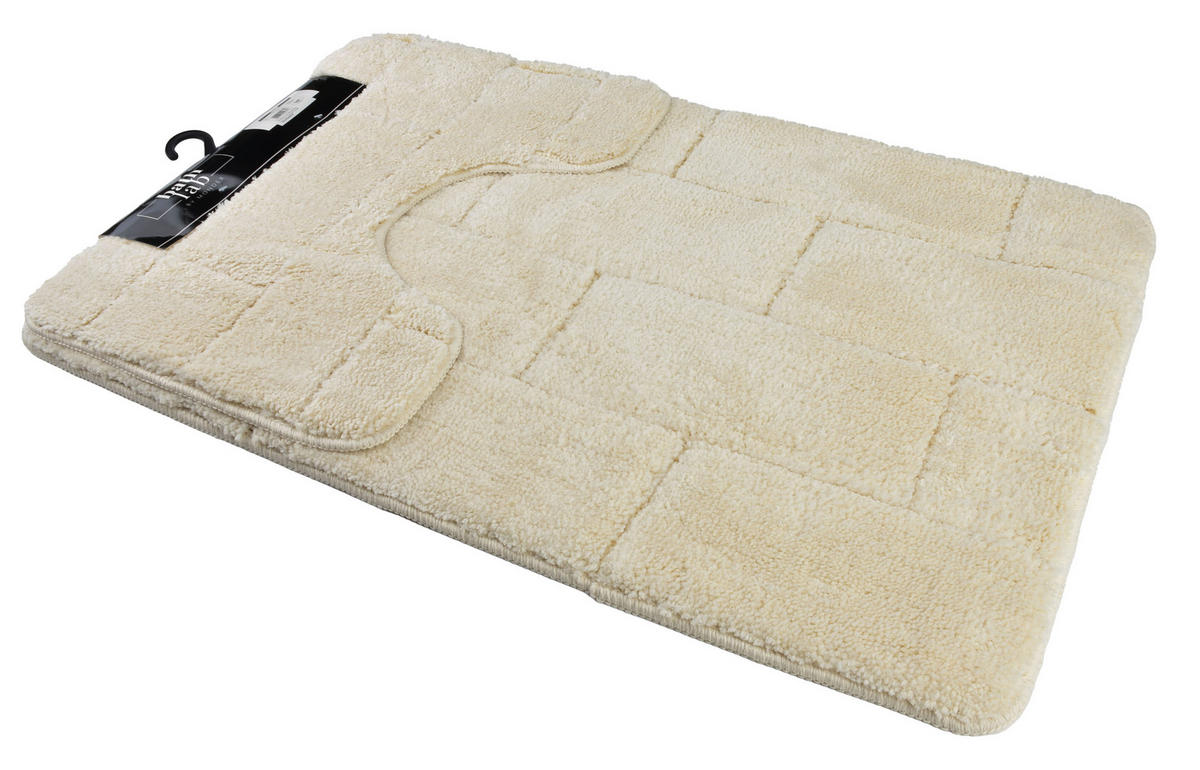 BADTEPPICH Zac Beige 80/50/2 cm Textilien - Beige, Textil (50/80cm) - Mondex