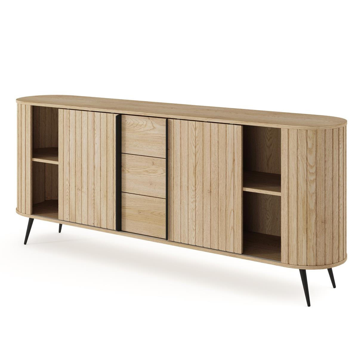 KOMMODE mit 3 Schubladen KAMA Eiche cremona - Braun, Holzwerkstoff (196/82/52cm) - Compleo24