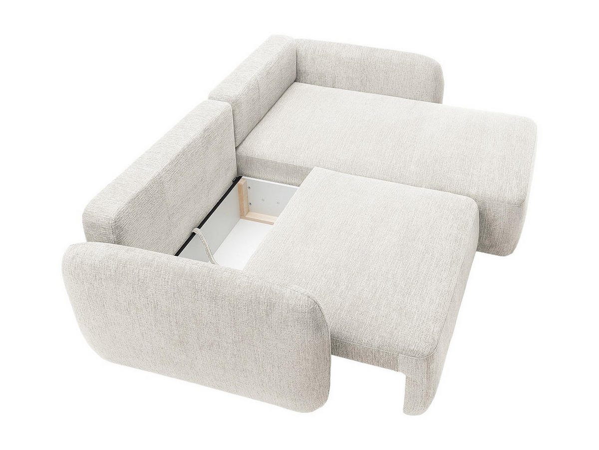SCHLAFSOFA - 4 Personen - stoff - gebrochenes weiß Plufati - Weiß, Textil (230/83/165cm) - Vente-Unique