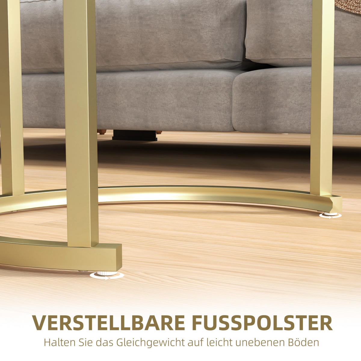 COUCHTISCH Ø50/50.5 cm und 60/36/43.5 cm Weiß aus MDF mit Stahlrahmen, stapelbar - Weiß, Holzwerkstoff (50/50/50.5cm) - OKMYHOME