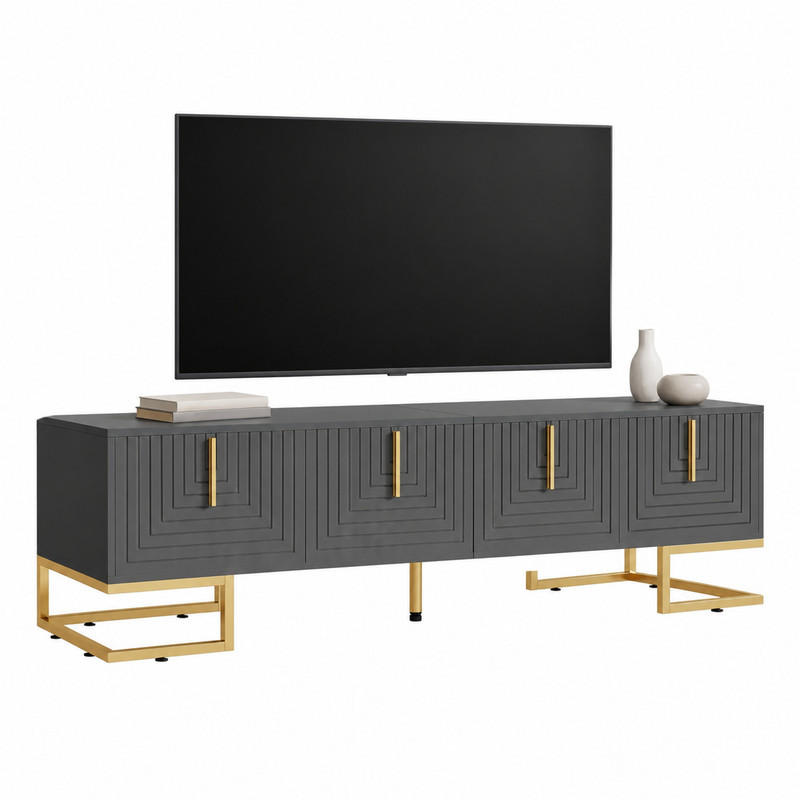 Beauniv Tv-Element Grau 40x45.5x170 cm