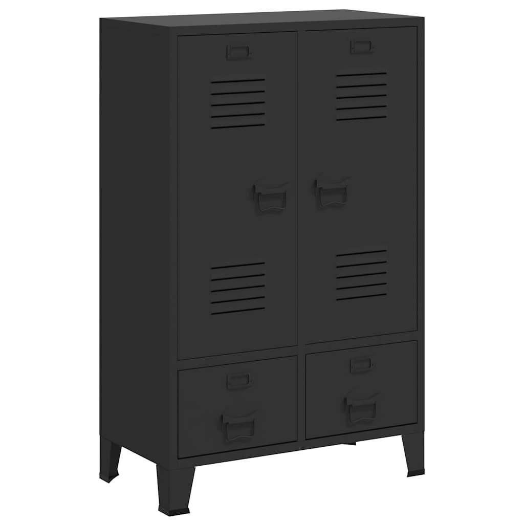 vidaXL Kleiderschrank Schwarz 35x107x67 cm