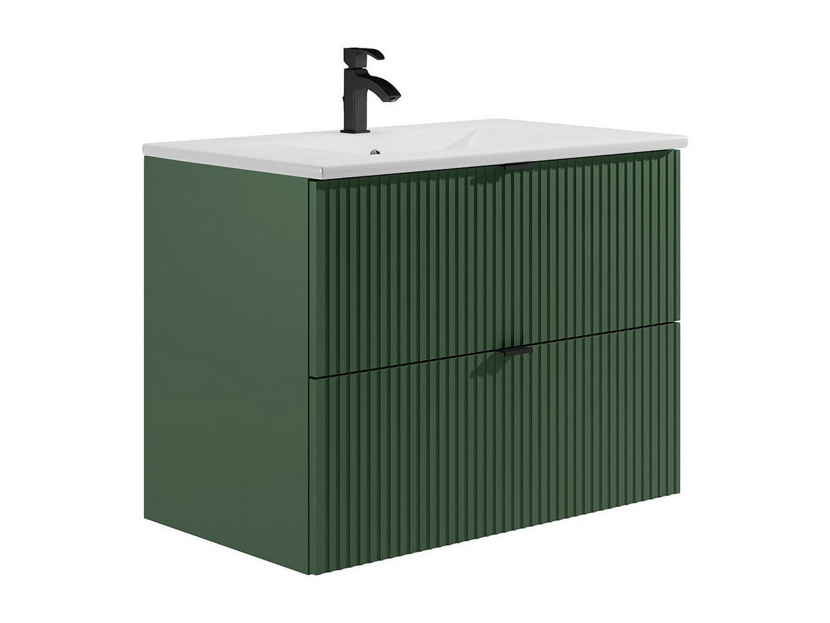 EINZELWASCHTISCH - 80cm x 47cm - MDF - grün - ZEVINI - Grün, Holz (80/60/47cm) - Vente-Unique