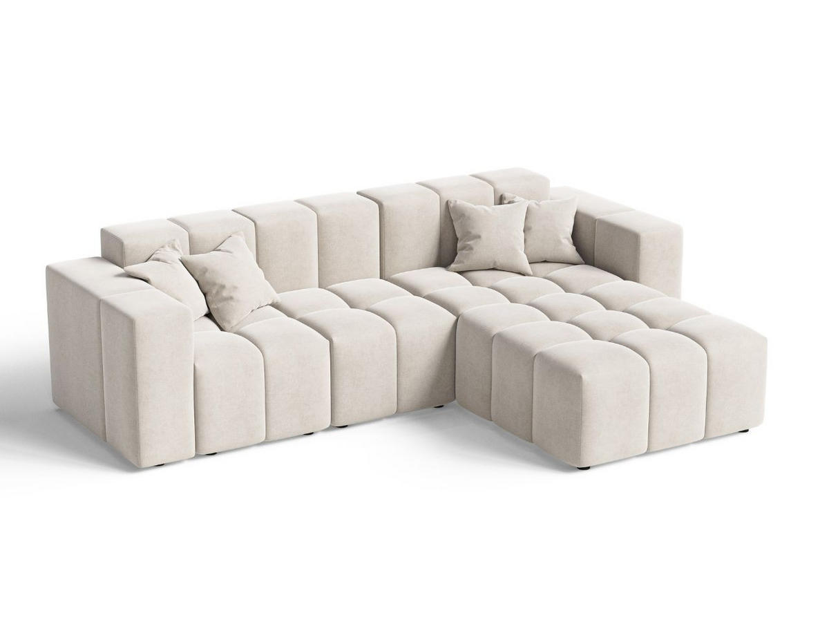 ECKSOFA Loopo Creme Rechts - Creme, Holz/Textil (265/180cm) - Graingold