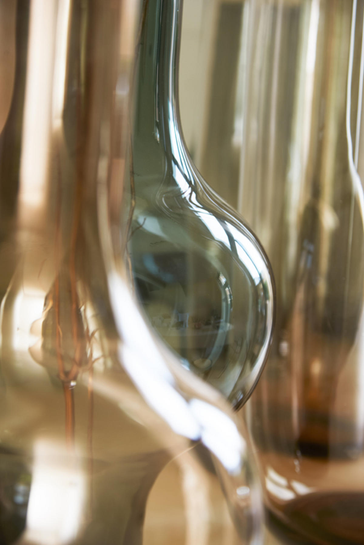 VASE Kaela Grau Ø25,5/47 cm - Grau, Glas (25.5/47cm) - Light & Living