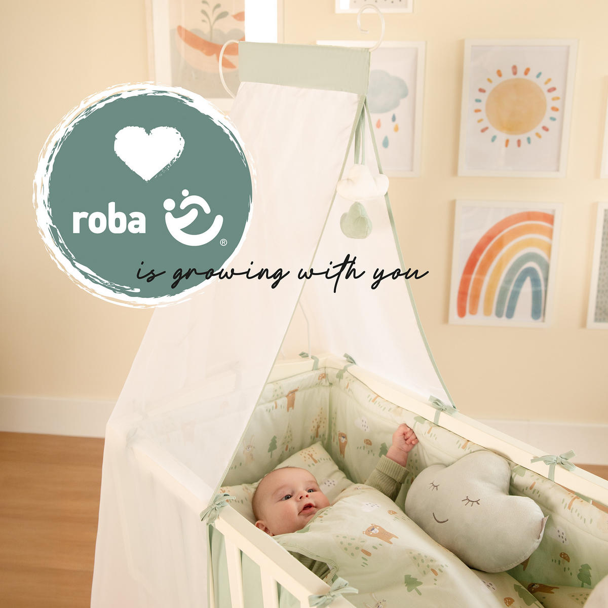 SCHLAFSACK - Woodland Buddies - Länge 70 cm - Grün, Textil (45/70cm) - Roba