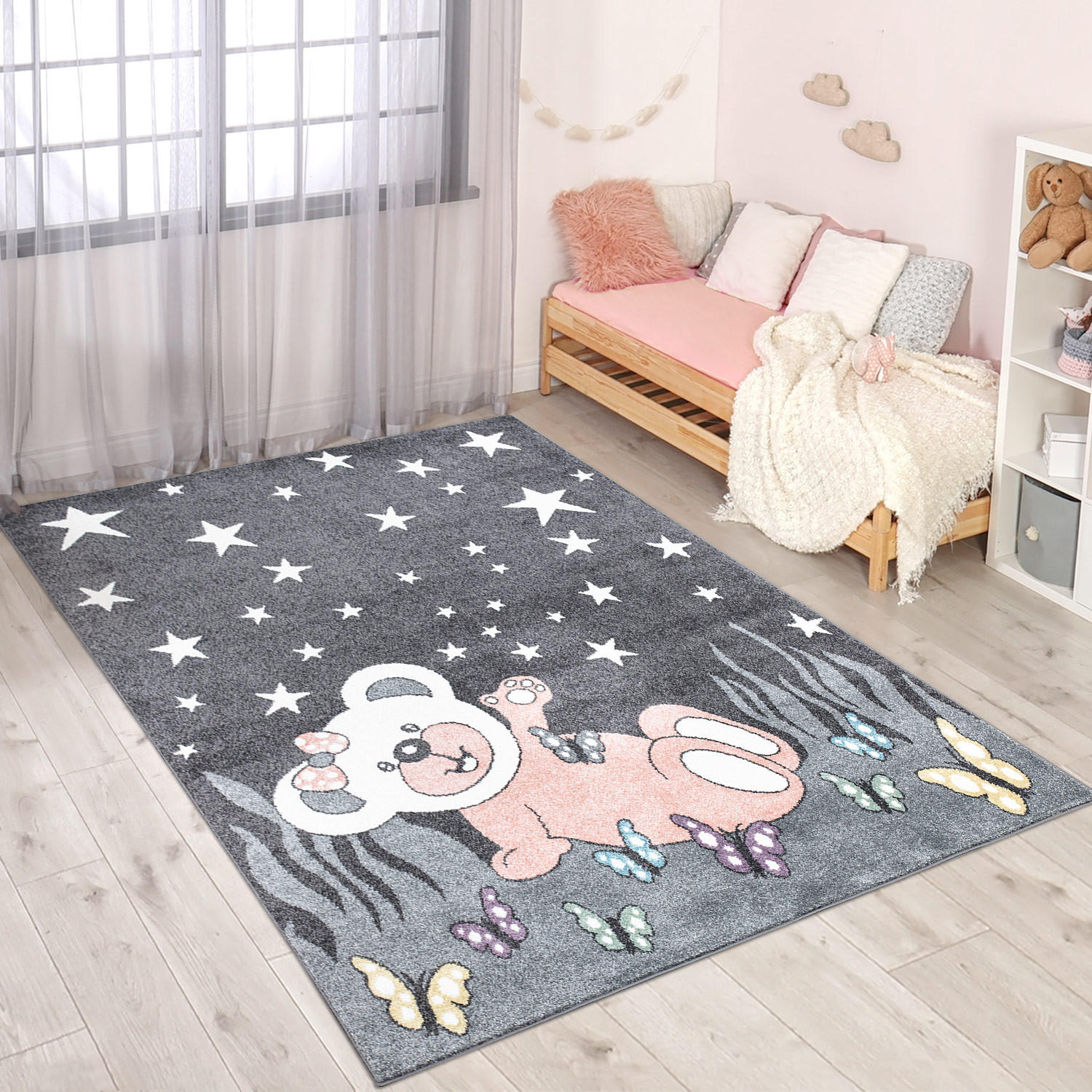 KINDERTEPPICH Anime 916 Grau 140x200 cm - Grau, Textil (140/200cm) - carpet city