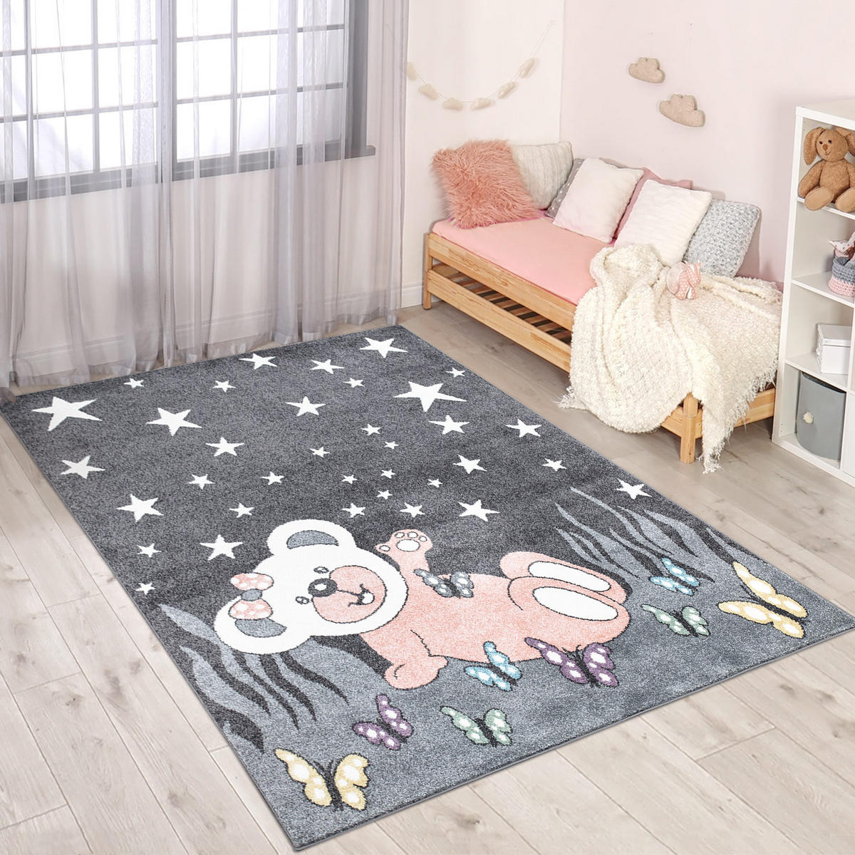 KINDERTEPPICH Anime 916 Grau 190x280 cm - Grau, Textil (190/280cm) - carpet city