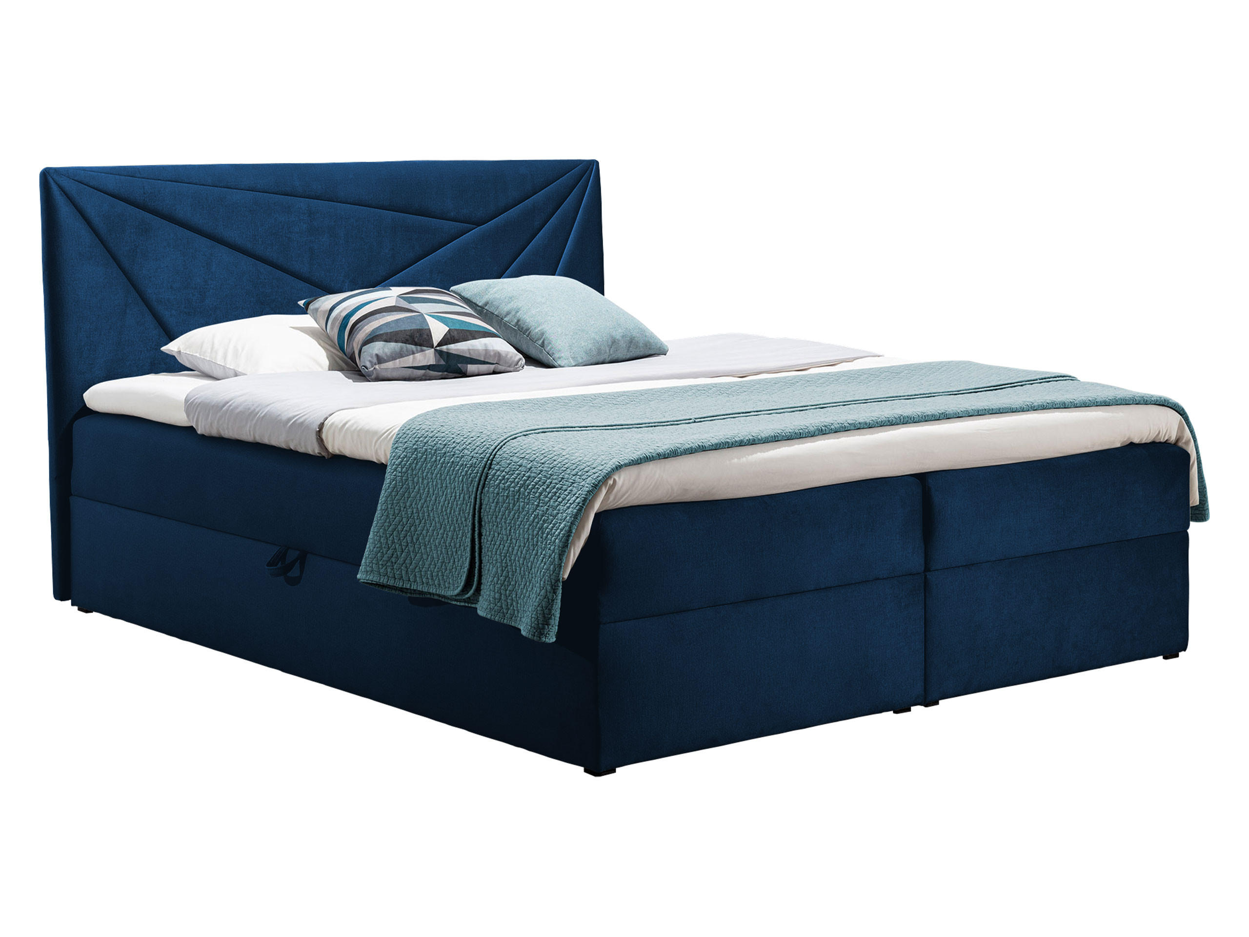BOXBETT Top 5 - Blau, Holz (120/200cm) - MIRJAN24