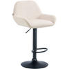 BARHOCKER Samt creme - Creme/Schwarz, Textil/Metall (51/89/52cm) - CLP