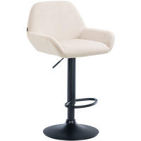 BARHOCKER Samt creme - Creme/Schwarz, Textil/Metall (51/89/52cm) - CLP