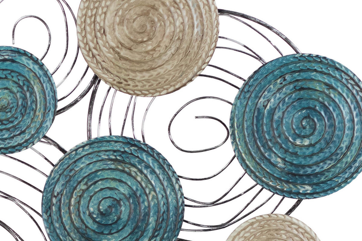 WANDDEKO Blau 114/63 cm - Blau, Metall (2/63/6cm) - KUNSTLOFT