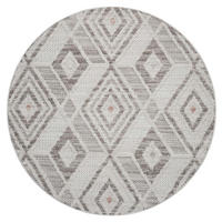 KURZFLOR-TEPPICH Lindo 8875 Terra 200x200 cm Rund - Beige, Textil (200/200cm) - carpet city
