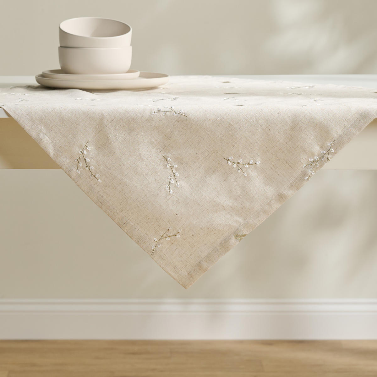 TISCHDECKE Bazinka - Beige, Textil (80/80/1cm) - home&you