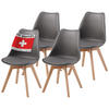 ESSZIMMERSTUHL AARHUS 4er-Set - Grau, Kunststoff (49/81/43cm) - Albatros