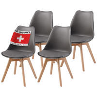 ESSZIMMERSTUHL AARHUS 4er-Set - Grau, Kunststoff (49/81/43cm) - Albatros
