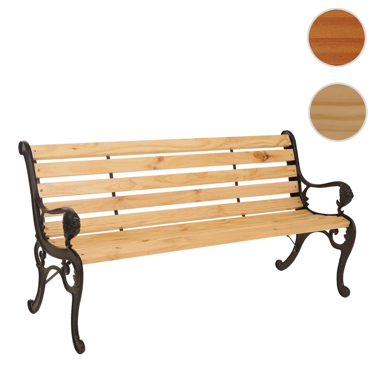 GARTENBANK 78x164x35cm 3-Sitzer Natur - Naturfarben, Holz (164/78/35cm) - PROREGAL