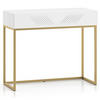 SCHREIBTISCH NEBRO - Goldfarben/Weiß, Holzwerkstoff (40/92/78cm) - KONSIMO®