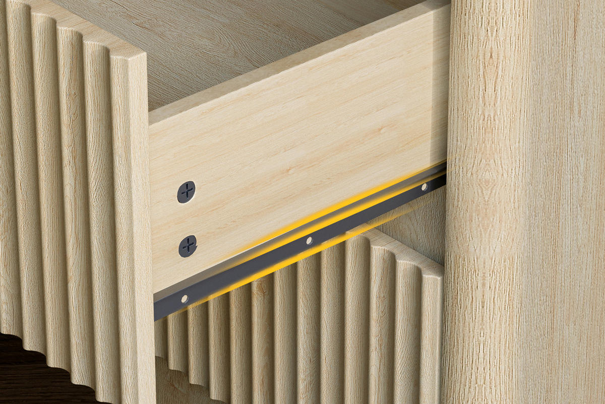 NACHTTISCH 58/64/38 cm Eiche aus MDF mit 3 Schubladen - Braun, Holzwerkstoff (58/64/38cm) - OKMYHOME