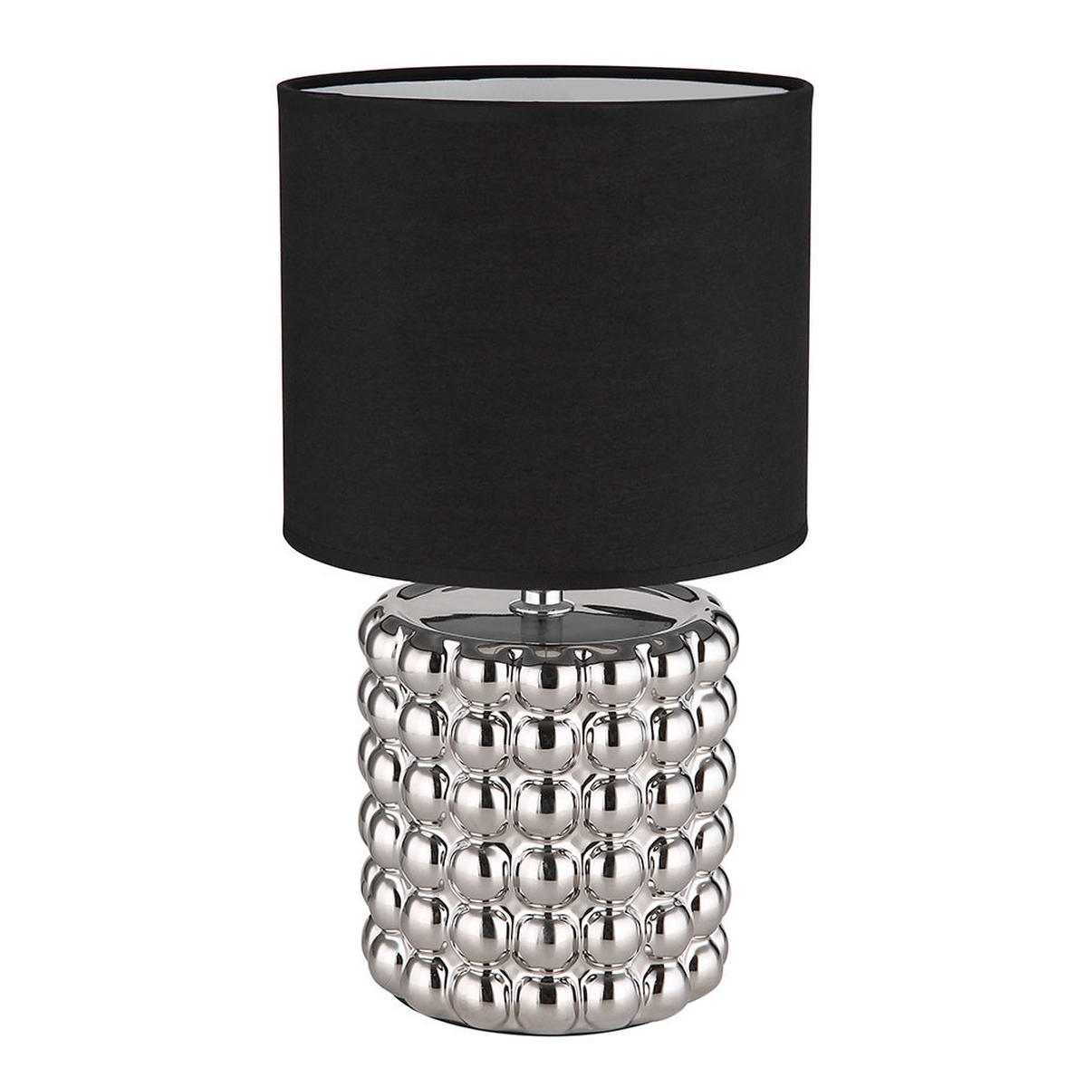 TISCHLEUCHTE VALENTINO Keramik Schwarz 2er Set - Schwarz, Textil (18.5/18.5/33cm) - Globo Lighting