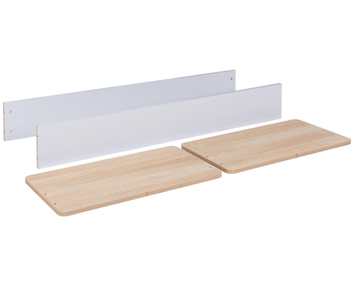 UMBAUSEITEN Set Lovis - Eichefarben/Hellgrau, Holzwerkstoff (70/140cm) - arthur berndt