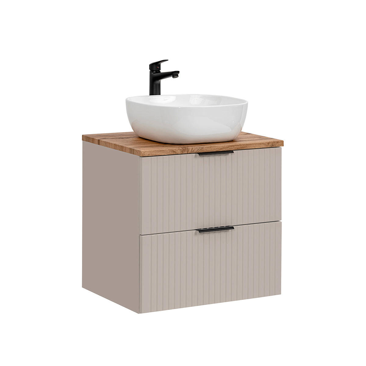KOPALNIŠKO POHIŠTVO 60.6cm Adriel 2-delni komplet Bež - bež, leseni material (60.6/59/46cm) - Petits-meubles