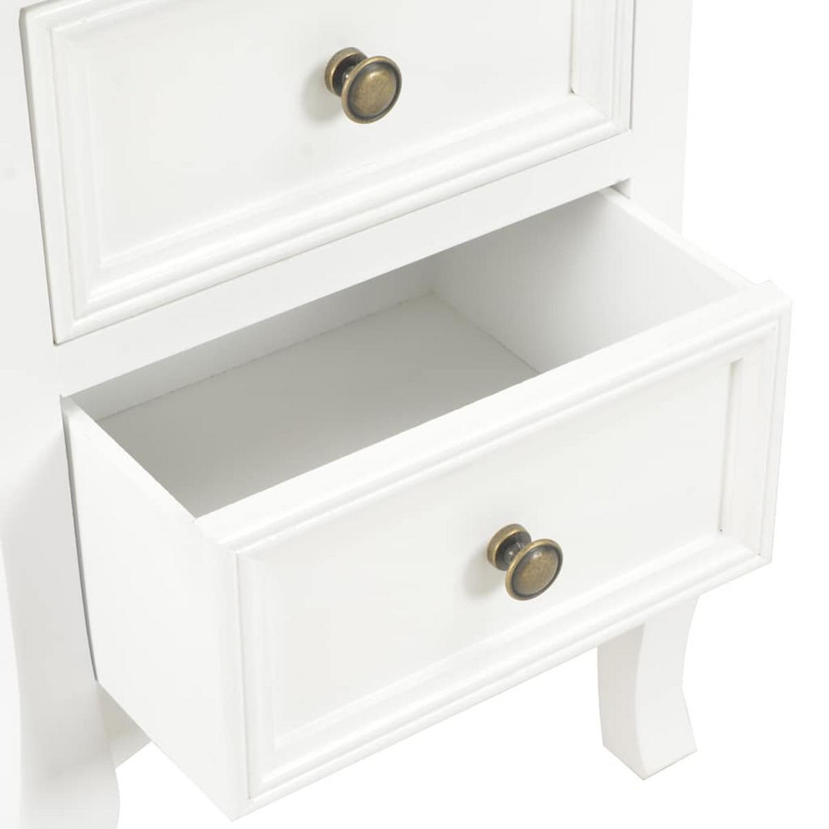 NACHTTISCHE 2Er Set Weiss 35/30/49 Cm Mdf - Weiß, Holzwerkstoff (30/49/35cm) - vidaXL