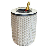 BEISTELLTISCH MIT ACRYL-KÜHLER London Champagner 50 cm - Champagner, Kunststoff (34/34/50cm) - COOTAB Cooler Table