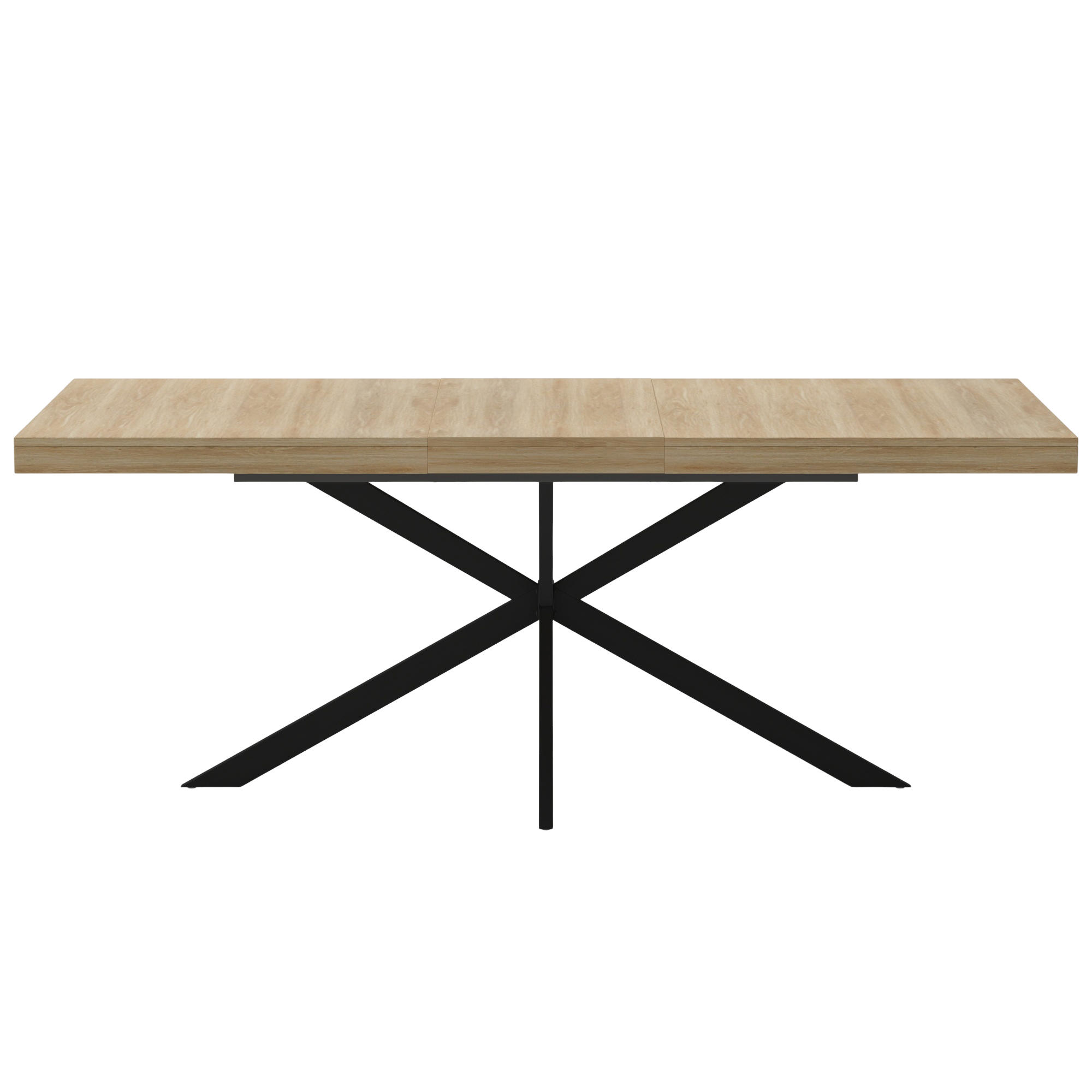 ESSTISCH Natürlich mit verstecktem Stauraum 140-180/80/76 cm - Naturfarben, Holz (80/160/76cm) - Oxeza