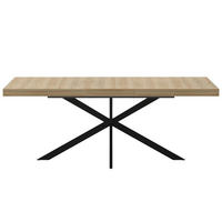 ESSTISCH Natürlich mit verstecktem Stauraum 140-180/80/76 cm - Naturfarben, Holz (80/160/76cm) - Oxeza