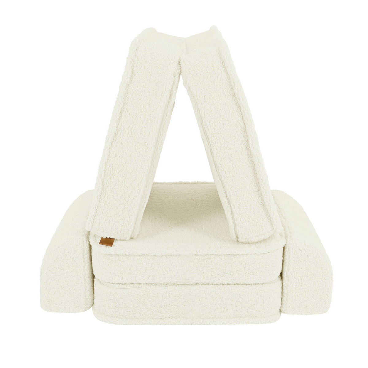 KINDERSOFA Pocket Basic modular 4-tlg. aus Teddystoff in Creme - Creme, Textil (120/25/60cm) - MeowBaby