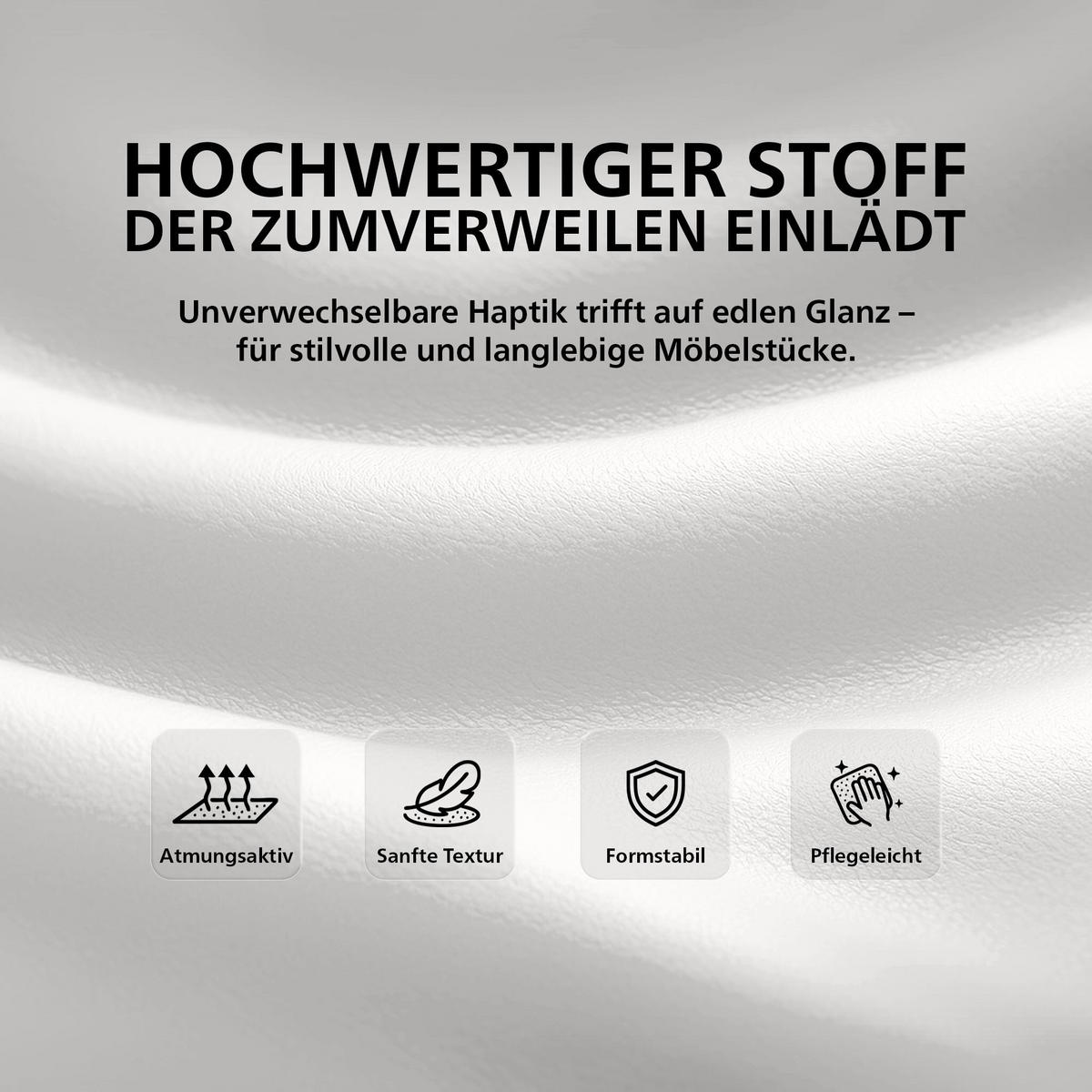 SCHWINGSTUHL Lederlook Weiß - Weiß, Textil/Metall (57/92/59cm) - CLP
