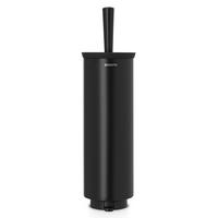 WC GARNITUR & BÜRSTE De Luxe, Edelstahl Schwarz - Schwarz, Metall (28/16/46cm) - Brabantia