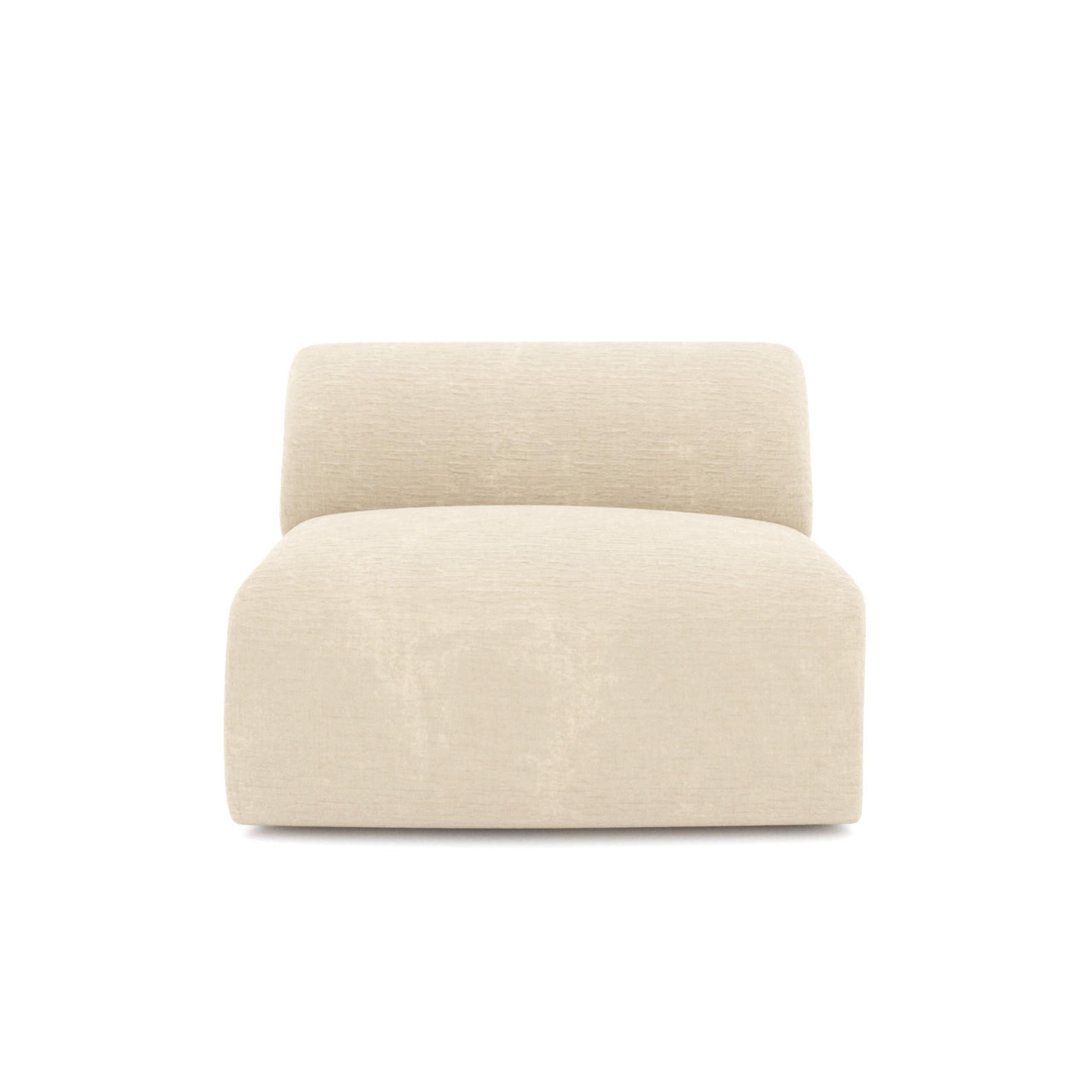 SESSEL Texturierter Samt Creme 75cm - Creme, Textil (75/67/97cm) - Sia Home