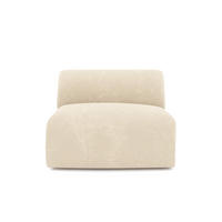 SESSEL Texturierter Samt Creme 75cm - Creme, Textil (75/67/97cm) - Sia Home