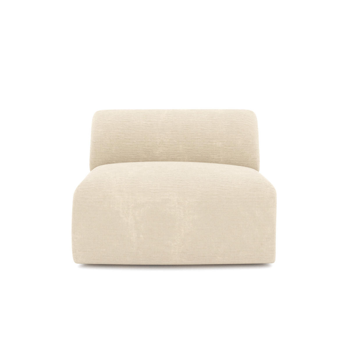 SESSEL Texturierter Samt Creme 75cm - Creme, Textil (75/67/97cm) - Sia Home