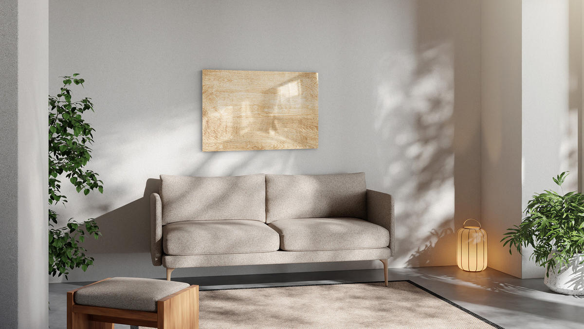 MAGNETTAFEL MetalBoard, MASSIVHOLZ 90x60 cm - Braun, Metall (90/60/1.8cm) - ALLboards