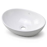 AUFSATZWASCHBECKEN OVALIS 41 cm Weiß - Weiß, Keramik (41/14.5/33cm) - Akord