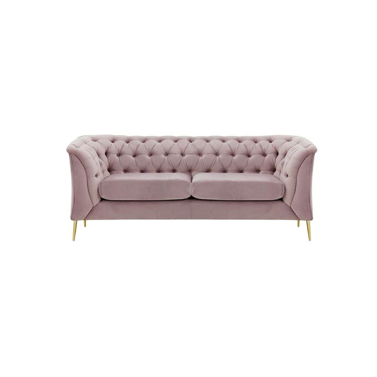ZWEISITZER-SOFA Chesterfield Modern-Velluto 14 - Lila, Holz/Textil (183/74/80cm)