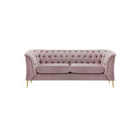 ZWEISITZER-SOFA Chesterfield Modern-Velluto 14 - Lila, Holz/Textil (183/74/80cm)